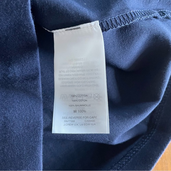 J.Crew Ruffle Sleeve Top Navy Slightly Oversized NWT Size XS - Picture 12 of 13